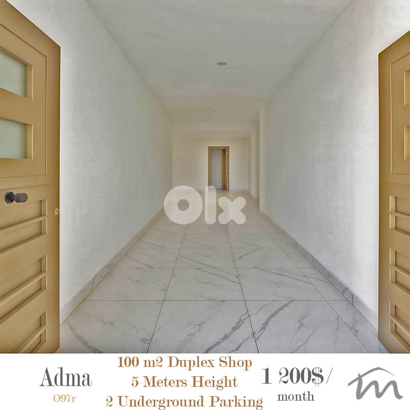 Adma | 100m² Duplex Shop | 5 Meters Height | Open Space | Ground Floor 0