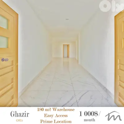 Ghazir | 180m² Warehouse - Depot | 5 Meters Height | Easy Access