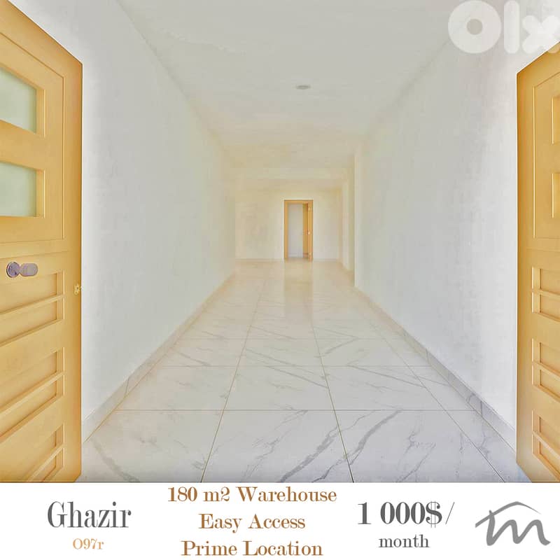 Ghazir | 180m² Warehouse - Depot | 5 Meters Height | Easy Access 0