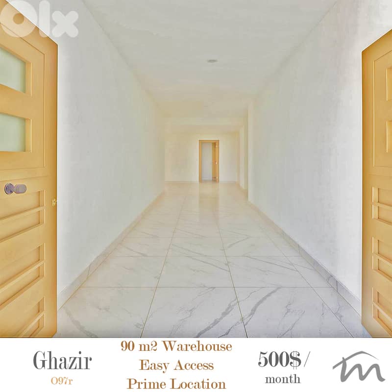 Ghazir | 90m² Warehouse-Depot-Worshop | 5 Meters Height | Easy Access 0