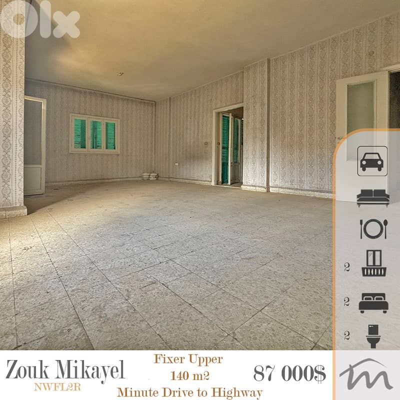 Zouk Mikayel | Fixer Upper | 3 Balconies | Prime Rental Investment 0