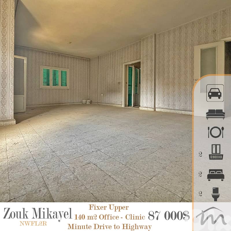 Zouk Mikayel | Fixer Upper 140m² Office-Clinic-PolyCl | Prime Location 0