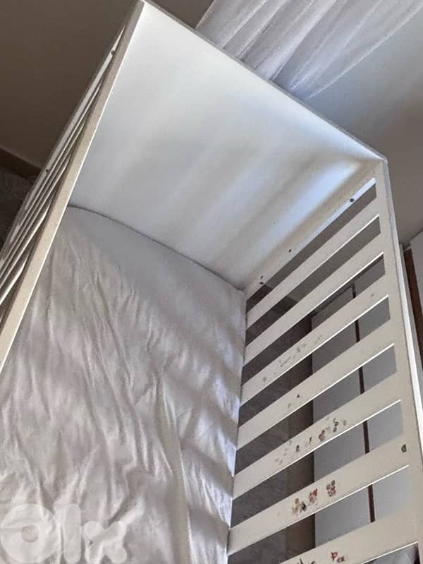 Wood baby Crib + mosquito stand 0