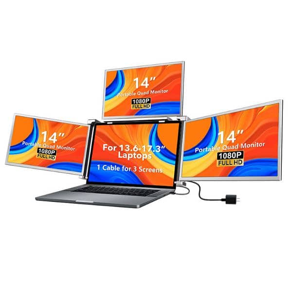 Portable Screen, 14-inch FHD Quad screen, triple display 0