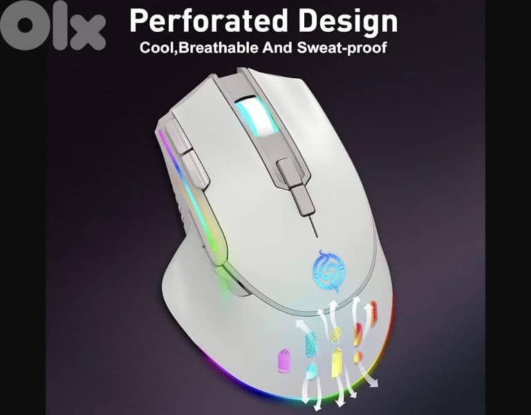 K-Snake BM520 9-button 2.4G RGB Wireless Dual-mode Gaming Mouse 1
