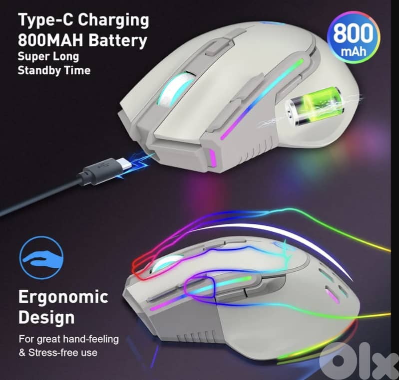 K-Snake BM520 9-button 2.4G RGB Wireless Dual-mode Gaming Mouse 2