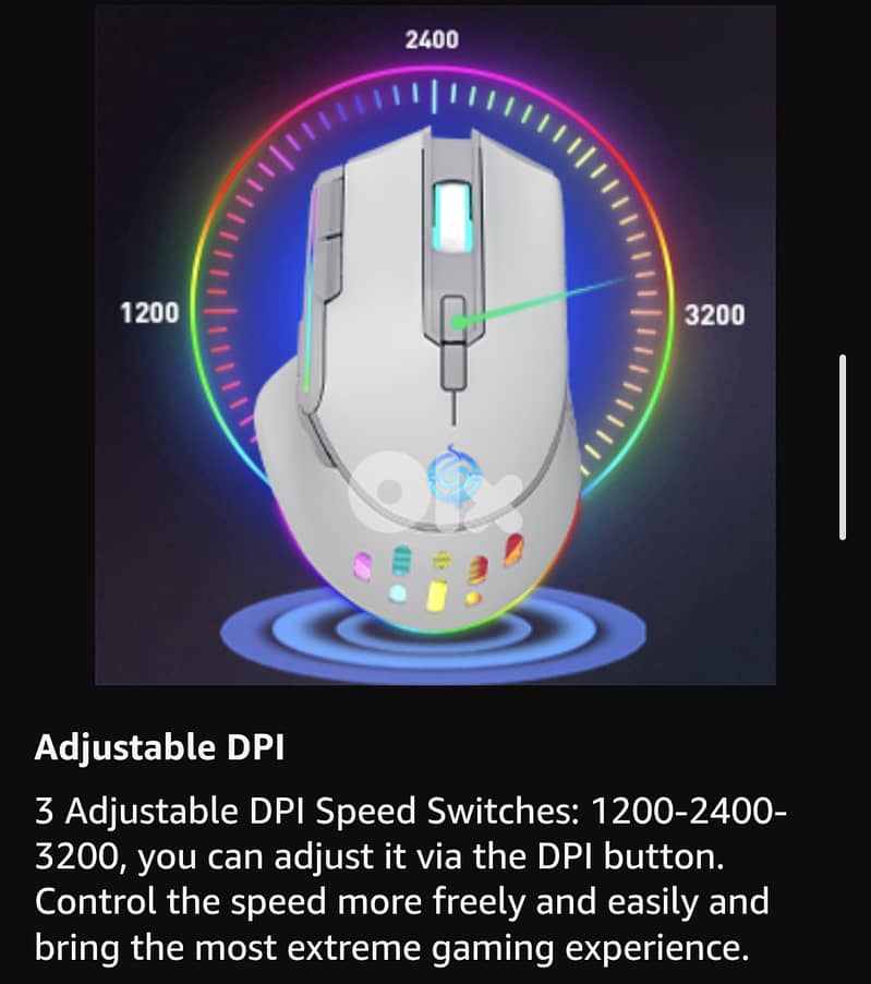 K-Snake BM520 9-button 2.4G RGB Wireless Dual-mode Gaming Mouse 12