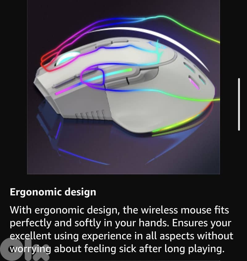 K-Snake BM520 9-button 2.4G RGB Wireless Dual-mode Gaming Mouse 13