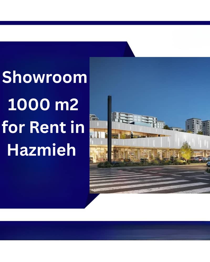 RAO26-4807 Showroom 1000m2 for rent in Hazmieh, $ 6,250 cash 0