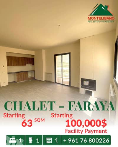 Brand New Chalet For Sale in Faraya فاريا with Facility Payment