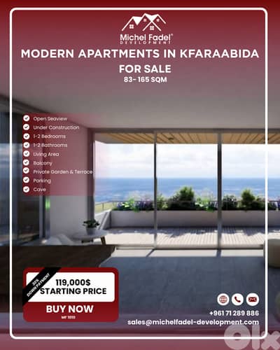 MN1010-Under Construction Apartments in Batroun - Kfaraabida for Sale