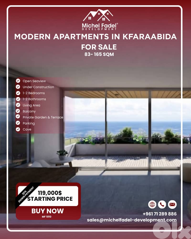 MN1010-Under Construction Apartments in Batroun - Kfaraabida for Sale 0