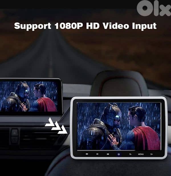 10.1 Inch Car Headrest Mount Monitor DVD Player-Dual Audio Video HDMI 2