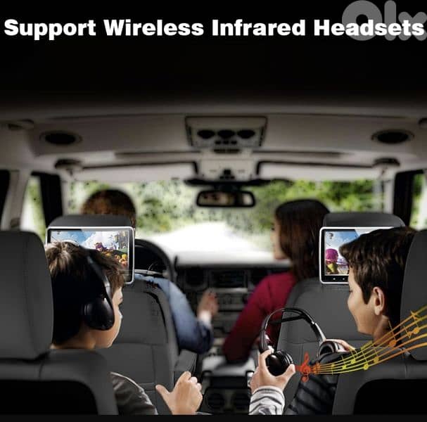 10.1 Inch Car Headrest Mount Monitor DVD Player-Dual Audio Video HDMI 5