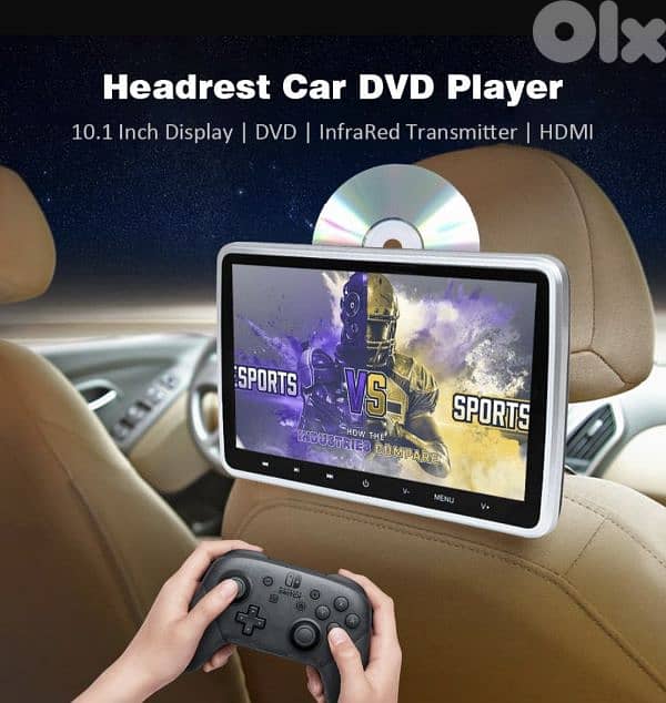 10.1 Inch Car Headrest Mount Monitor DVD Player-Dual Audio Video HDMI 6
