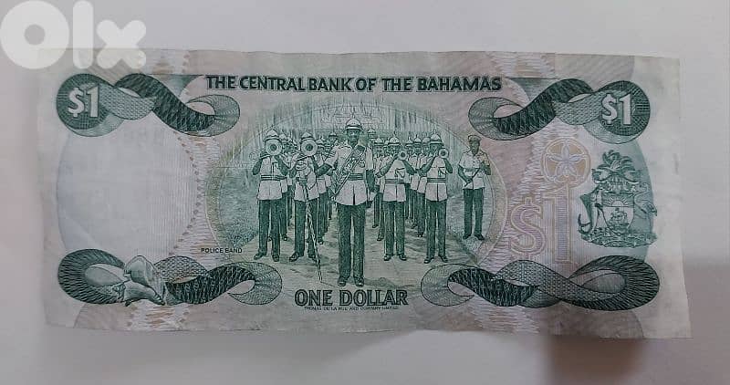 Bahamas Banknote Memorial Queen Elizabeth II year 1974 1