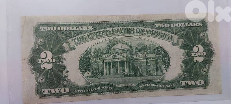 USA Two Dollars Red Seal Banknote year 1928 Memorial 1