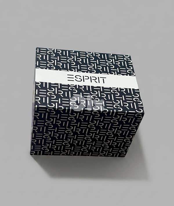 Vintage Authentic ESPRIT 805 Jump Hour Watch-Rare Retro with Box-Steel 5