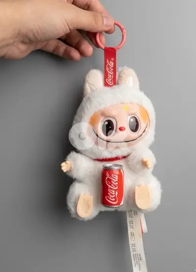 Limited Edition Labubu Coca-Cola Plush Pop Mart Authentic + Keychain