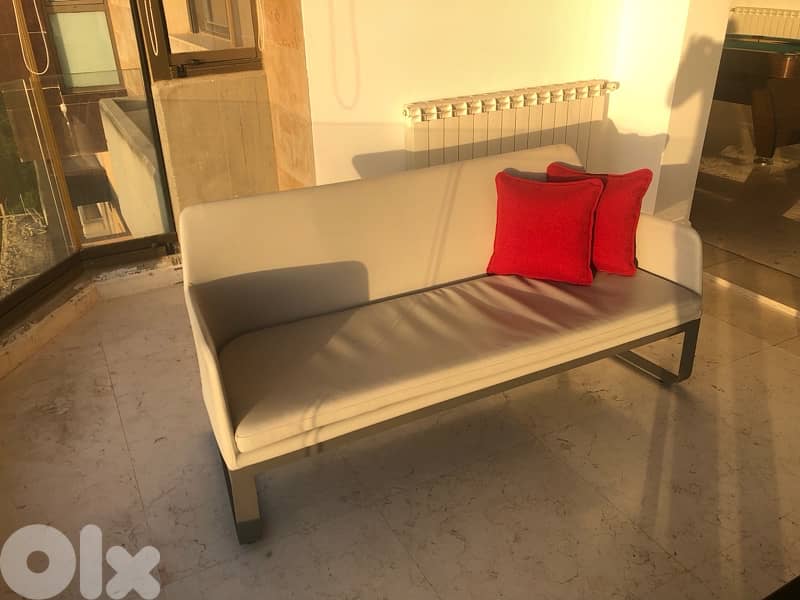 set armchair sofa leather 3 pieces 1