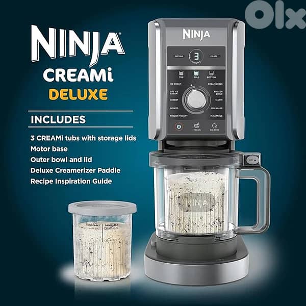 Ninja CREAMi Deluxe Ice Cream Maker, Treats And Frozen 0
