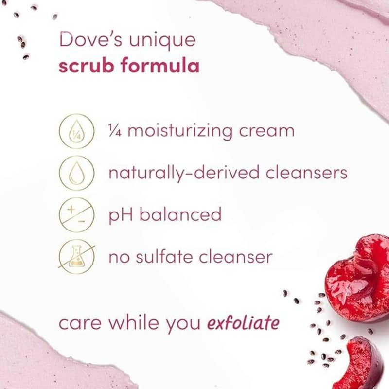 Dove Crushed Cherries & Chia Milk Body Scrub 425 g 3