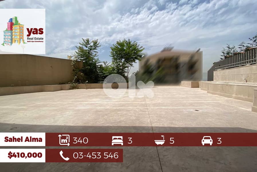 Sahel Alma 340m2 | 300m2 Terrace | Spacious Flat | Mint Condition | OH 0