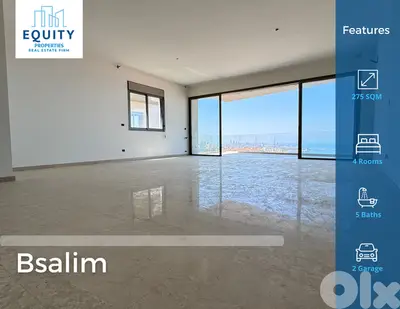 275 SQM Apartment For Sale In Bsalim شقة للبيع #RH33450