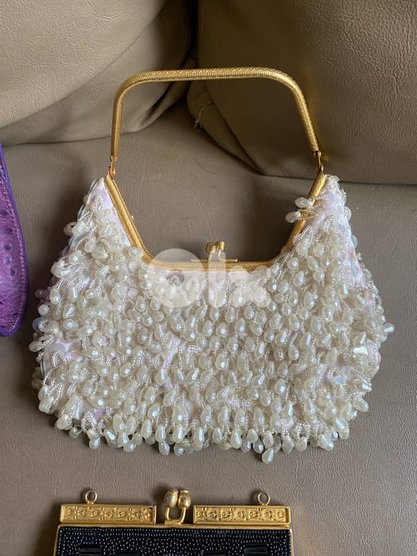 Four vintage hand bags (purse) Italians. 1960 s 1970 s excellent 1