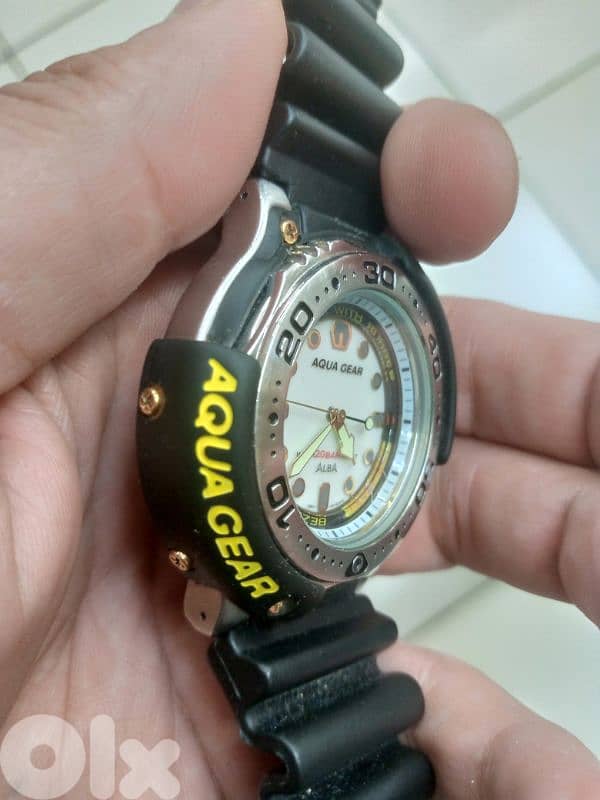 RARE SEIKO ALBA AQUA GEAR v671-6060 DIVER 7