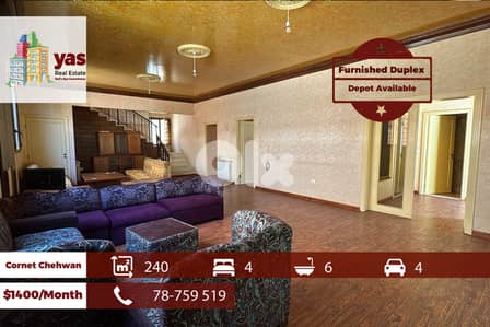 Cornet Chehwan 240m2 | Furnished Duplex | Rent | Depot available | RMK