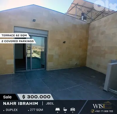  277 SQM Duplex with Terrace for SALE in Nahr Ibrahim!