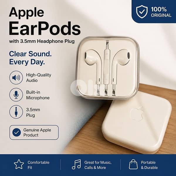 Apple EarPods (3.5mm) – Used, Original Apple Product 0