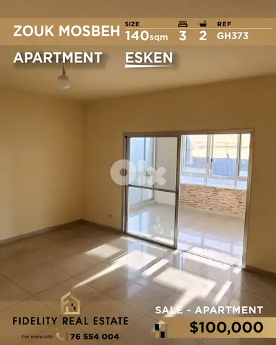 Apartment for sale in Zouk Mosbeh  GH373 شقة للبيع في زوق مصبح