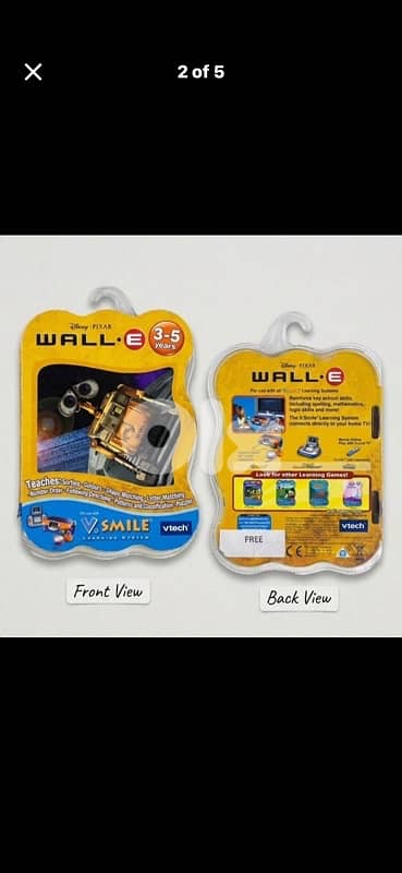 Vtech V. Smile Smartridge Games Lot WALL-E & Ratatouille Factory Sealed 1