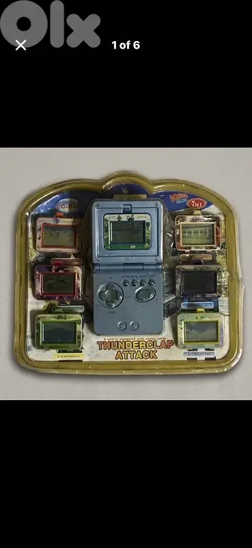 Vintage Thunderclap Attack 7-in-1 LCD Handheld Game New in Box 4pieces