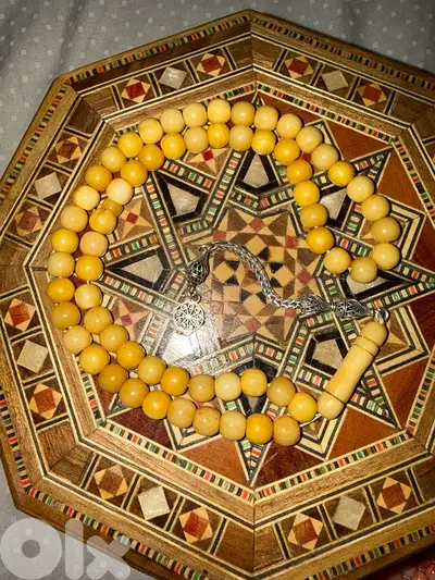 rosary مسبحة مشكلة عاج و عظم جمل انتيك مع شرابة اسطنبولي