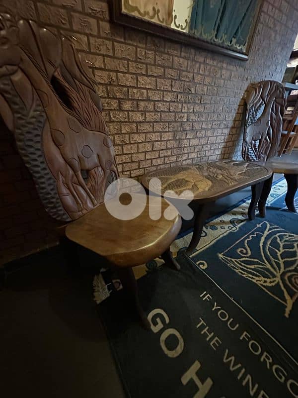 African chairs and table 3