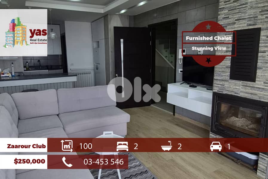 Zaarour 100m2 | Furnished Chalet | Astonishing View | OH 0