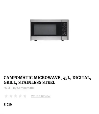 Microwave campomatic