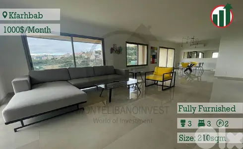 Fully Furnished Apartment for Rent in Kfarhbab !!