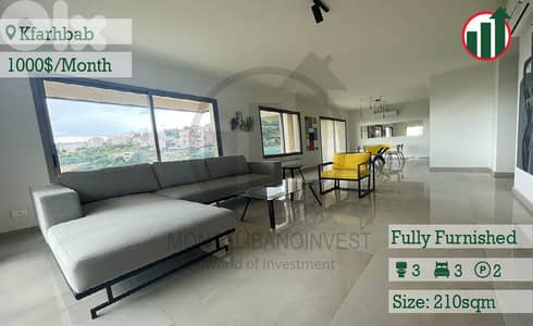 Fully Furnished Apartment for Rent in Kfarhbab !!
