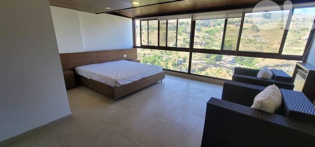 L18775 - Furnished Duplex Chalet With Mountain View For Rent in Faraya