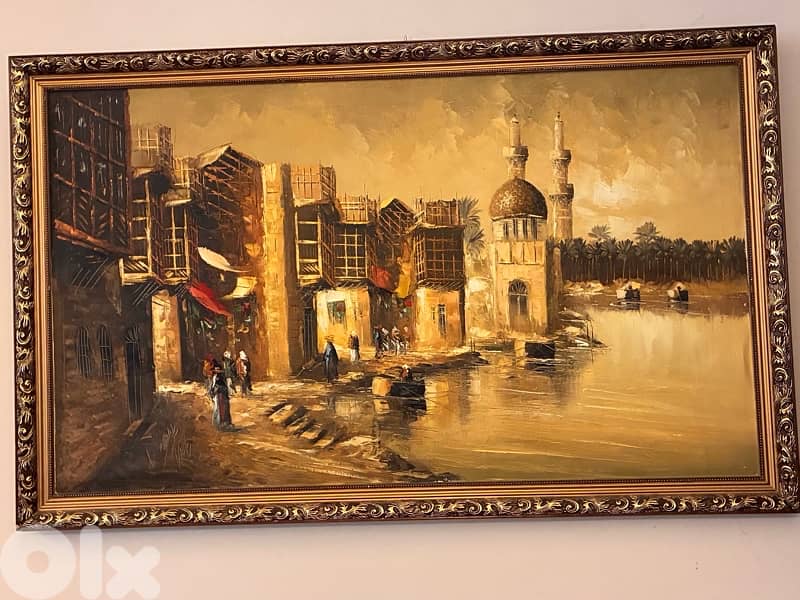 لوحة  زيتيّةراقية/ مستوردة مع إمضاء 4