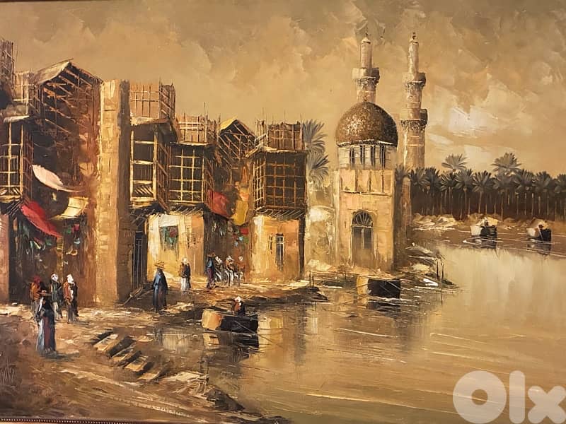 لوحة  زيتيّةراقية/ مستوردة مع إمضاء 5