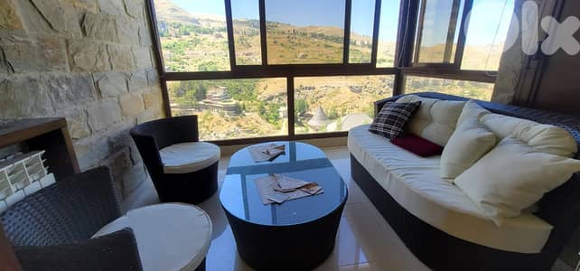 L18774 Furnished Duplex Chalet  Mountain View For Rent in Faraya