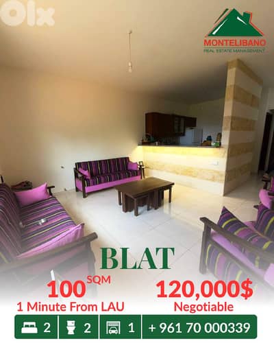 100 sqm Apartment in New Building For Sale in Blat بلاط