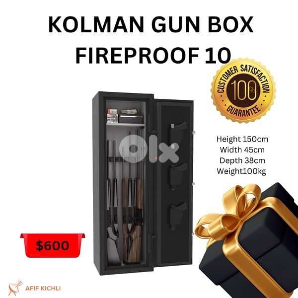 Aegis  Fireproof Gun Safe Box 10 & 18 Capacity 0