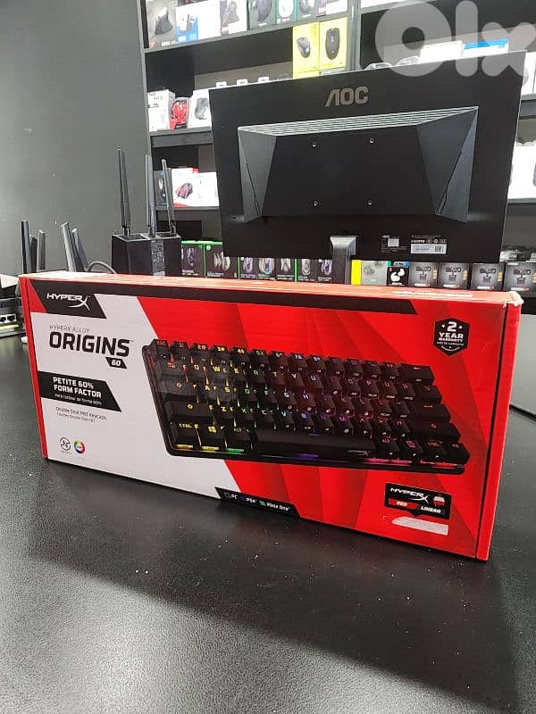 HyperX alloy origins 60% black keyboard 0