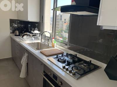 Rent Modern 1BR Apt +90sqm Private Terrace | 2 Min from Jal El Dib